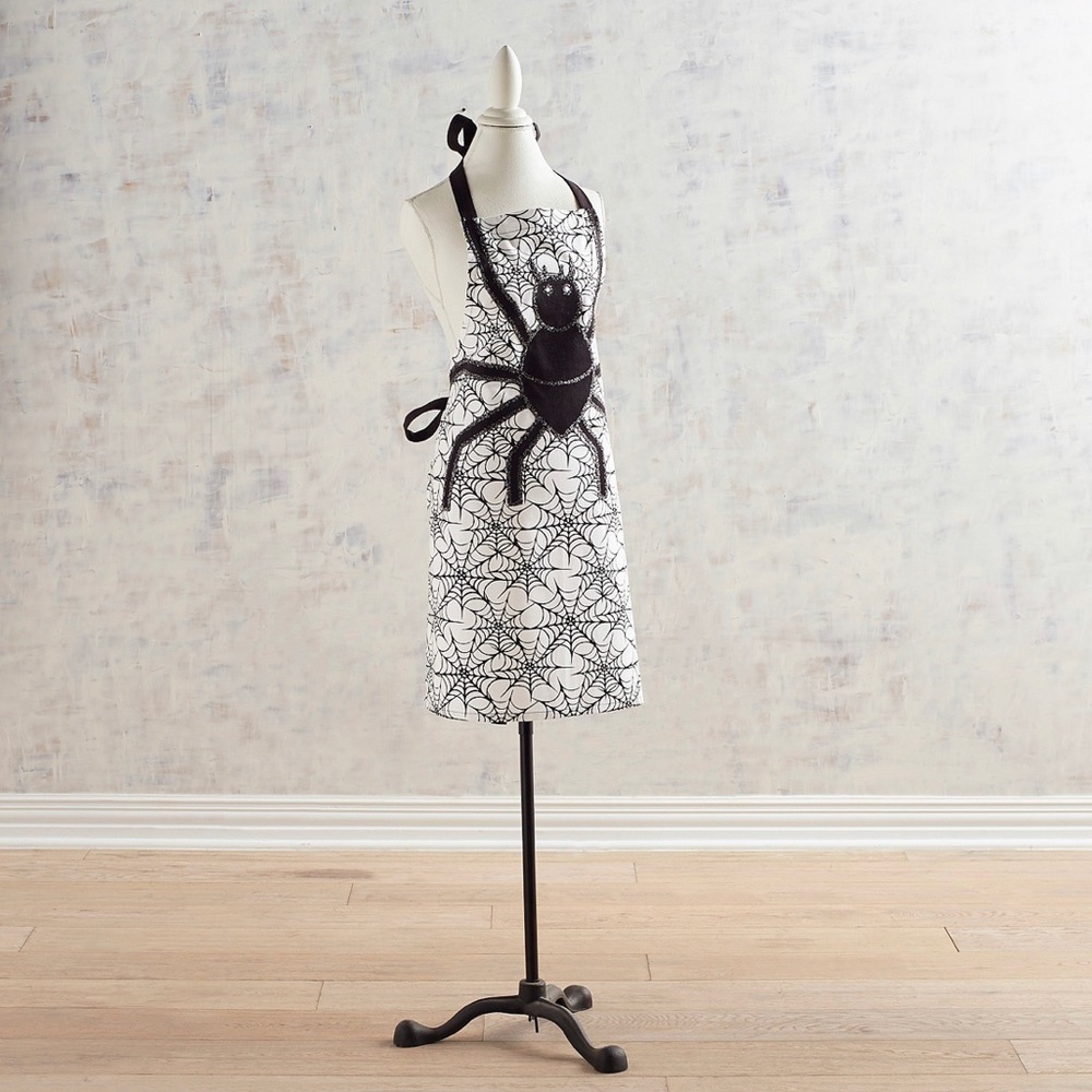 Pier 1 Halloween Spider Applique Hostess Apron